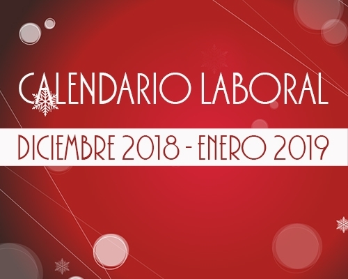 Calendario laboral diciembre 2018 Baixens