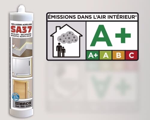 SA-37: mastic acrylique blanc pour reboucher et calfeutrer avec