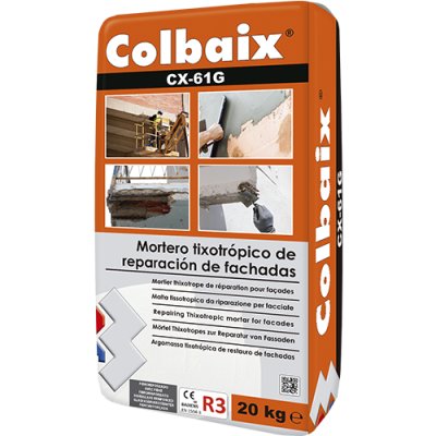CX-61G Colbaix Mortero tixotrópico de reparación de fachadas